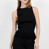 Fringe Bottom Sleeveless Top