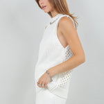 Chain Detail Sweater Top - ivory, womens top collection