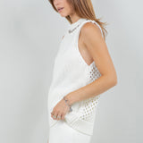 Chain Detail Sweater Top - ivory, womens top collection
