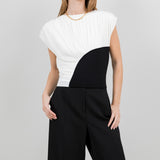 Mesh Combo Two Tone Top