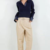 Faux Insert Long Sleeve Top - Navy, Women's Tops Collection