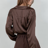 Satin Button Down Double Layer Cami