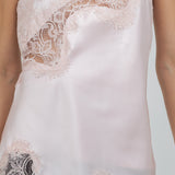 Satin Lace Sleeveless Tank