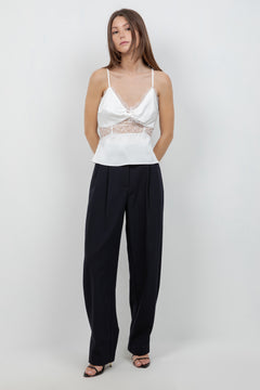 Bust Twist Detail Satin Cami Tank