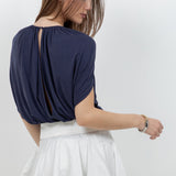 Knitted Sleeveless Cape Bodice Bodysuit