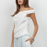 Embroidered Off Shoulder Blouse