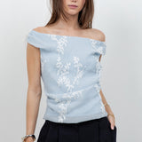 Embroidered Off Shoulder Blouse