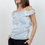 Embroidered Off Shoulder Blouse