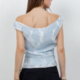 Embroidered Off Shoulder Blouse