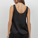 Sleeveless Satin Tank