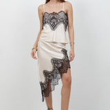 Lace Satin Tank Top