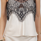 Lace Satin Tank Top