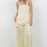 Lace & Woven Combo Top