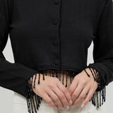 Beaded Tassel Cardigan