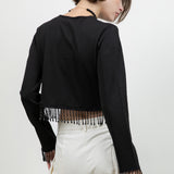 Beaded Tassel Cardigan