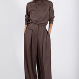 Multi Pleat Accent Trouser