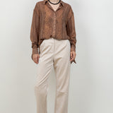 Soft Woven Button Down Top