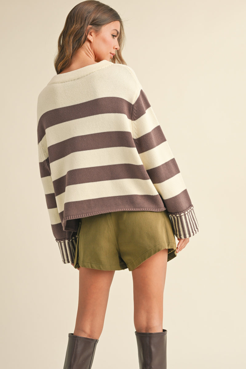 Stripe Sweater Top