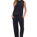 Zipper Detail Scuba Tank Top