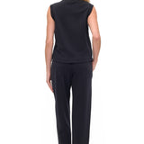 Zipper Detail Scuba Tank Top