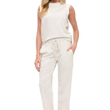 Zipper Detail Scuba Tank Top