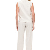 Zipper Detail Scuba Tank Top