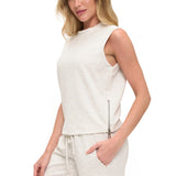 Zipper Detail Scuba Tank Top