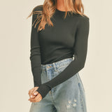 Ribbed Long Sleeve Basic Top