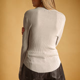 Ribbed Long Sleeve Basic Top