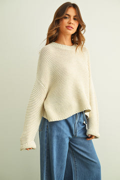 Round Neck Sweater Top