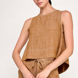Sleeveless Linen Top