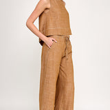 Linen Stitch Wide Pant