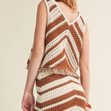 Chevron Pattern V Neck