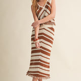 Chevron Pattern V Neck