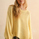 Ballon Sleeve Sweater Top