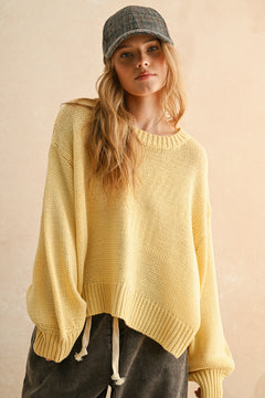 Ballon Sleeve Sweater Top
