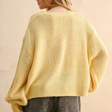 Ballon Sleeve Sweater Top