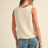 Tied Front Knitted Vest