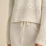 Crochet Border Knitted Sweater