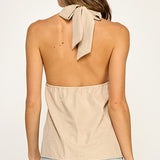 Halter Vest With Button Front