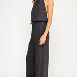 Halter Vest With Button Front - black, womens top/matching set collection
