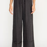 Wide Leg Drawstring Pant - black, womens pants/matching set collection
