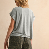 Short Sleeve Tencel Top - cement, womens shirt collection