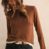 Long Sleeve Looks Layered Knit Top
