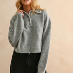 Stitch Detail Pullover Sweater - grey, womens sweater collection