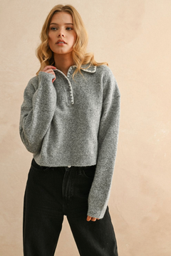 Stitch Detail Pullover Sweater - grey, womens sweater collection