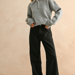 Stitch Detail Pullover Sweater - grey, womens sweater collection