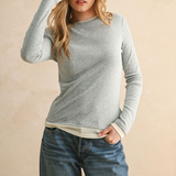 Light Weight Long Sleeve Top - Grey, Women's Tops Collection