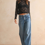 Floral Textured Top - black, womens top collection