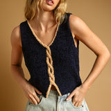 Reversible Twist Detail Knit Top